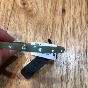 J. Crew green bangle rhinestone accents bracelet